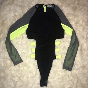 Cheeky long sleeve one piece bathing suit